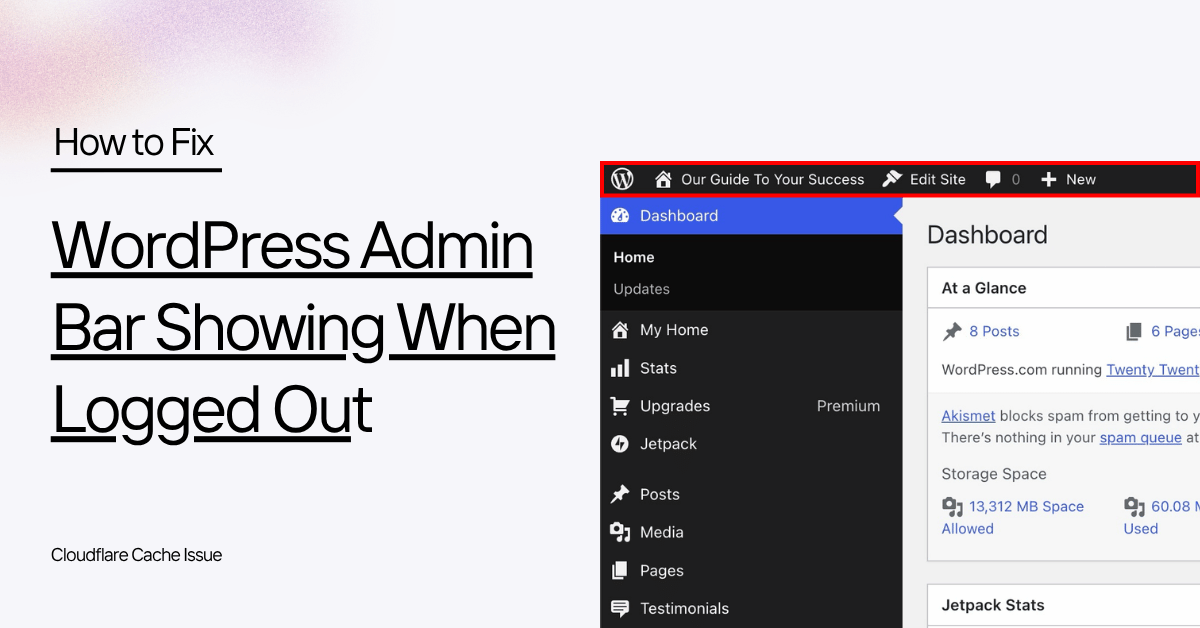 WordPress Admin Bar Visible for Logged Out Users